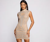 Robe courte en maille Vicky Heat Stone